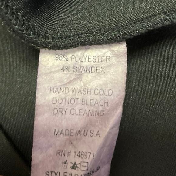 Daylight Black Tiered Ruffle Short Sleeve Deep V-Neck Mini Sheath Dress Size 2X - Picture 6 of 6